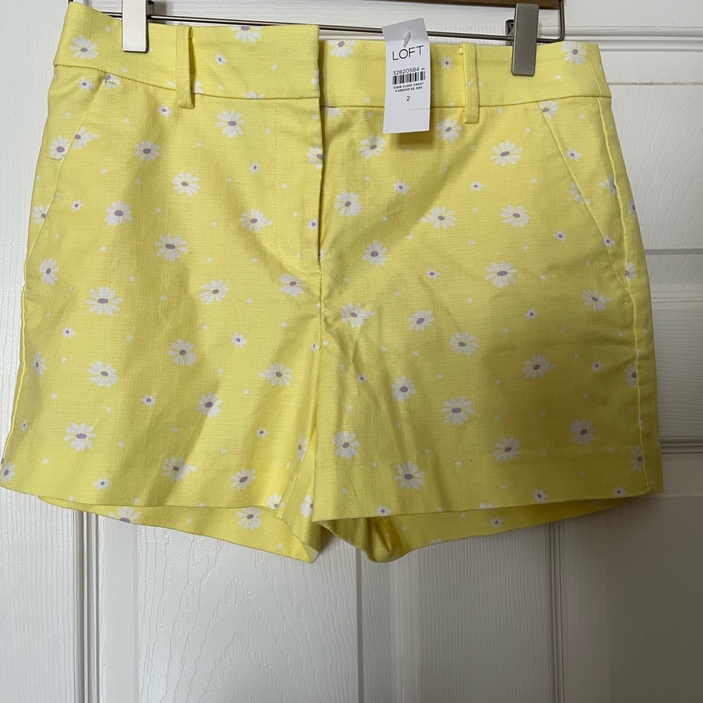 LOFT Sunny Yellow Floral Women's Shorts